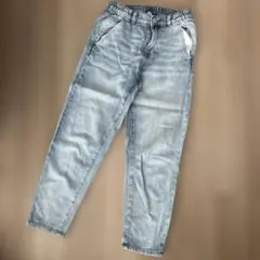 ライトブルーデニムストレートパンツ　164