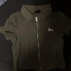 Stussy Australia ハーフジップ 半袖ポロシャツ オリーブ 8のサムネイル