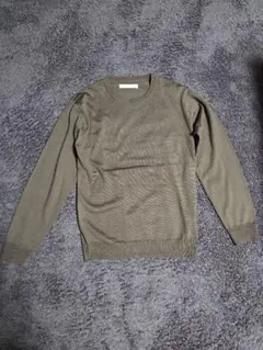 nano universe オリーブ クルーネックニット