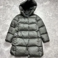 極美品♡ラルフローレン　ダウンジャケット　フード　ロゴ刺繍　キッズ　カーキ