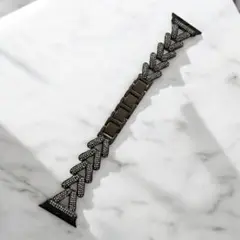 Aniaboho アップルウォッチ バンド ダイヤモンド　取り外し可能　女性向き