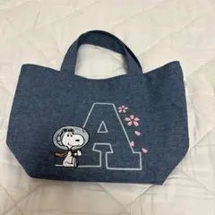 PEANUTS スヌーピー デニム調 ミニトートバッグのサムネイル