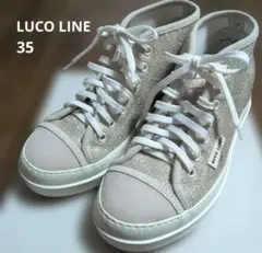RUCO LINE ハイカット厚底スニーカー グリッター☆美品 35のサムネイル