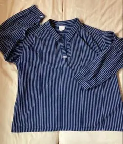 modAS フィッシャーマン プルオーバーシャツ XL ネイビー ストライプのサムネイル