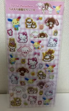 即日発送！【新品、未開封】サンリオ ラメ入り樹脂もりシール