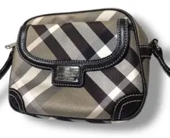 バーバリー チェック バック ロゴ ショルダ ブルー レーベル Burberry