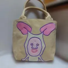 こびとづかん　アップリケ刺繍マルチトートバッグ　ホトケアカバネ