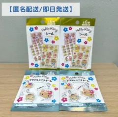 【匿名配送】 日焼けキティ アクリルミニチャーム シール セリア Seria