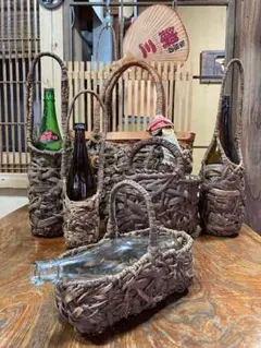 SALE 山葡萄鎌倉持手編 Wine 横型籠