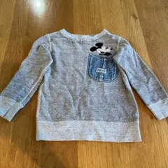 は*ま様 DENIM DUNGAREE ミッキーマウストレーナー 110cm