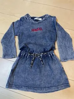 X-girl stages ロゴワンピース 長袖 90