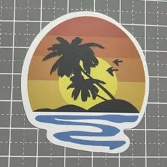 【MMM-35】防水ステッカー ハワイ Hawaii アメリカ 旅行 サンセット