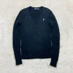 Polo Ralph Lauren ブラック　 Vネックセーター　XS