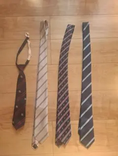 学生用ストライプデザインネクタイ4本セット