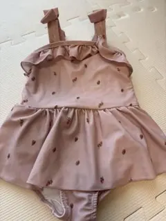 いちご柄 ワンピース水着 ラッシュガード セット