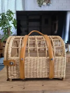 ラタン アーチ型キャリーバッグ