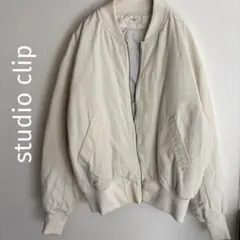 【美品】studio CLIP ナチュラルカラー ブルゾン アイボリー 秋冬