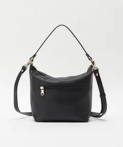 【ラシット】2WAYソフトレザーラウンドショルダーバッグ