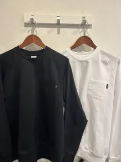 TIGORA 長袖カットソー Lサイズ ブラック ホワイト2枚セット　ゴルフ