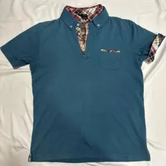 TK ポロシャツ XL チェック柄襟のサムネイル