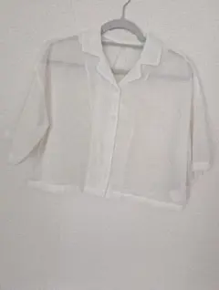 PAGEBOY ホワイトメッシュクロップドシャツのサムネイル