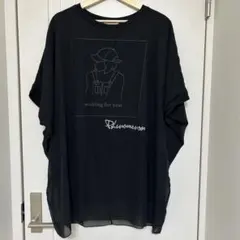 REQUIRED ドルマンスリーブ チュニック ブラック M オーバーサイズ