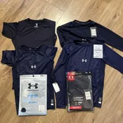 夏用 UNDER ARMOUR アンダーシャツ 6 点セット ネイビー 冷感