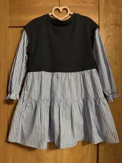 GU ドッキングワンピース 110cm ストライプ