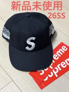 【新品】Supreme World Famous S Logo 6-Panel黒