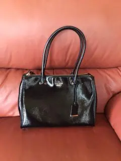 ケイトスペード　トートバッグ ハンドバッグ　黒エナメル