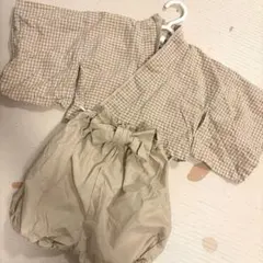 お食い初め　100日祝い　初節句　ベビー袴 80サイズ 男の子／女の子　ベージュ