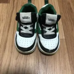 VANS スニーカー ホワイト/グリーン/ブラック 16cm