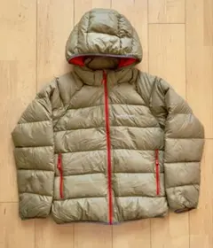 【シミあり】モンベル mont-bell ダウンジャケット 160 ブラウン