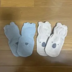 MarineBlue ベビーソックスM 動物デザイン ２足セット