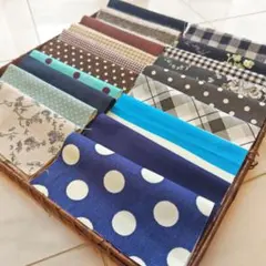 【35枚】カットクロス はぎれ パッチワーク 15cm角 ダーク系 まとめ売り