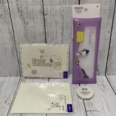 新品　peanutsスヌーピー マルチケース　メッセージカード