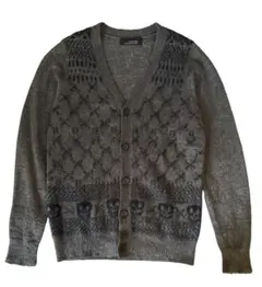 ZARA ザラ 総柄 カーディガン モヘア ドクロ y2k