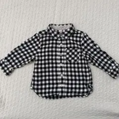 チェック柄 長袖シャツ 80サイズ