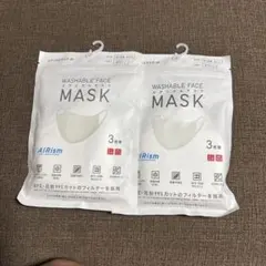 新品未開封　AIRism 洗えるマスク ホワイト M 3枚セット　エアリズム
