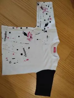 BABY DOLL　 スプラッタープリントTシャツ　七分袖