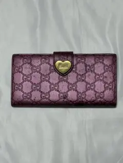 GUCCI グッチ シマ 長財布 ハート金具 - メルカリ