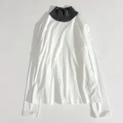 新品タグ付✨ファビアナフィリッピ 伸縮性◎ サテンブラウス 長袖バイ 