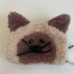 もじゃもじゃ猫　ポーチ2 ネコ小銭入れ　ねこ　はくたちひろ