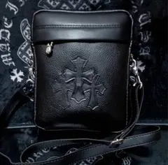 シボ本革 トリプルクロス レザー ショルダーバッグ / ボディバッグ