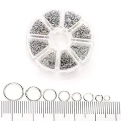 8★アクセサリーパーツ 丸カン　アクセサリー パーツ (シルバー・丸大/8種類)