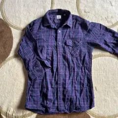 UNIQLO 紫系　ネルシャツ　Mサイズ　七分丈