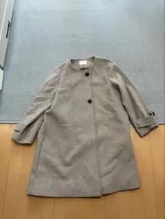 BEAUTY&YOUTH ビーバーノーカラーフレアコート M