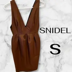 スナイデル　SNIDEL ブラウン ノースリーブ ワンピース　S 秋