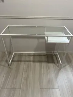 IKEA VITTSJÖ ヴィットショー デスク 机 ホワイト廃盤 ガラス 直接