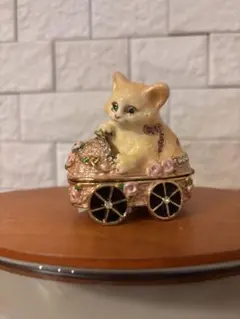 美品✨猫のモチーフ ジュエリーボックス 置物